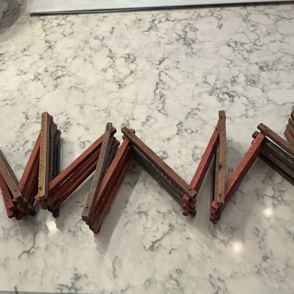 Rustic vintage wood folding fence
